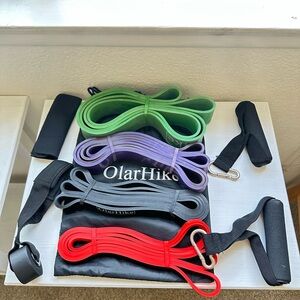 OlarHike Resistance Band Set - Green, Purple, Gray, Red